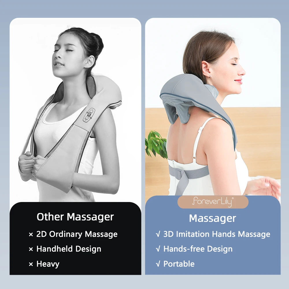 Wireless Neck And Shoulder Massager Kneading Massage Shawl Trapezius Massager Shoulder Back masajeador