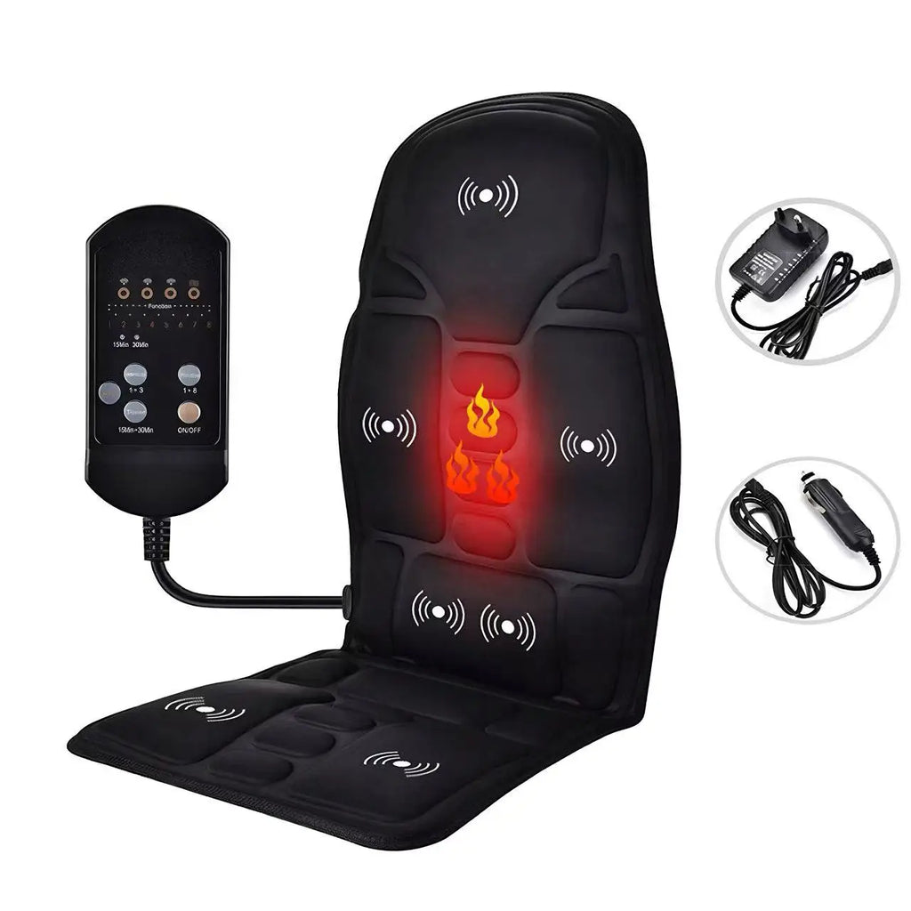 Home car massage cushion multifunctional combines neck waist vibration seat cushion fullbody electric heating car massage device