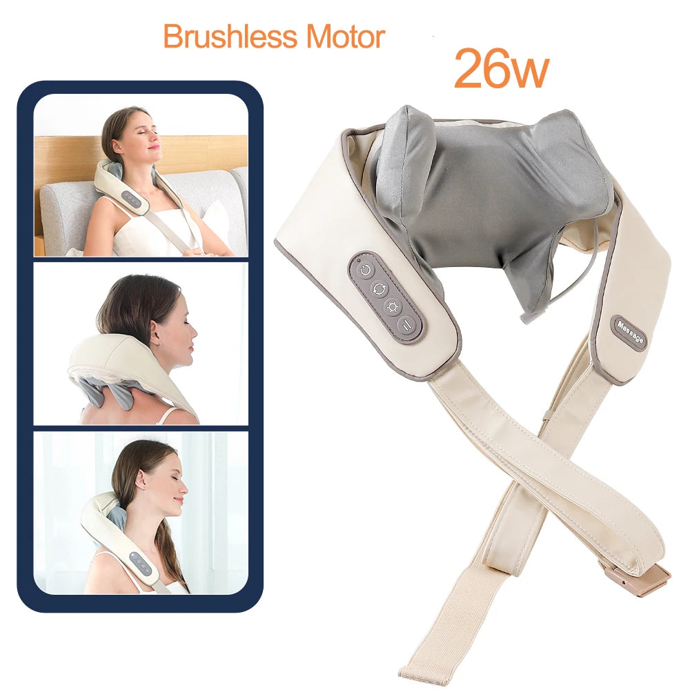 Wireless Neck And Shoulder Massager Kneading Massage Shawl Trapezius Massager Shoulder Back masajeador